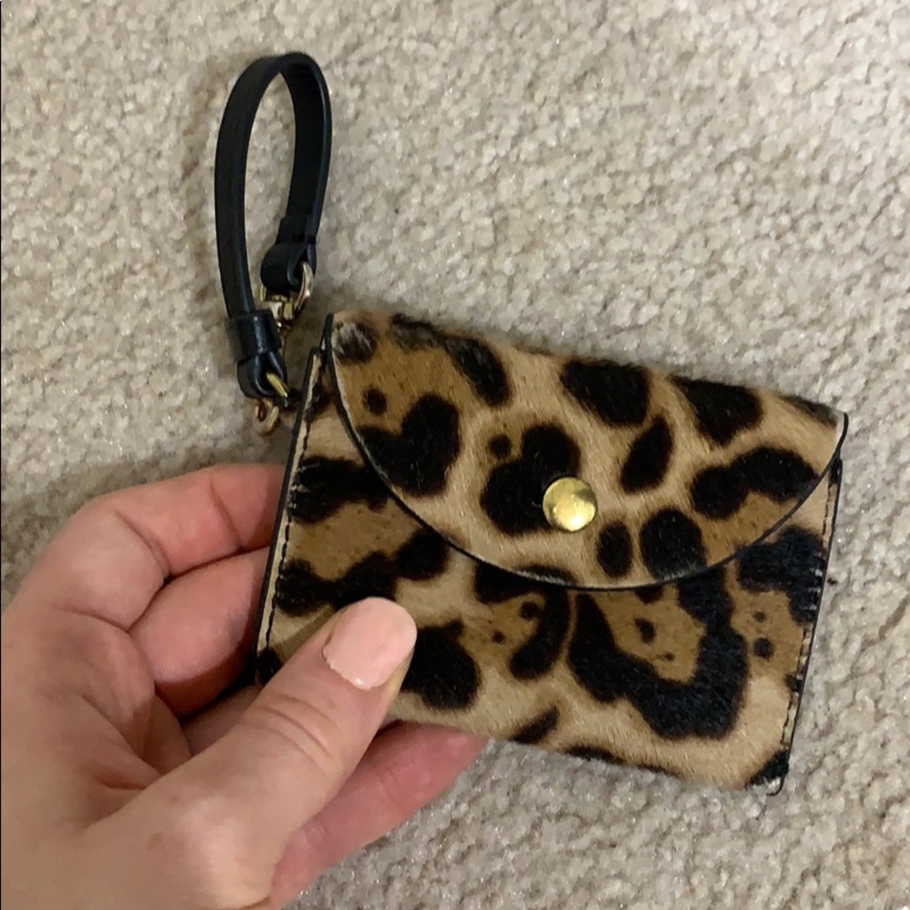 JCrew Leopard Print Card Case